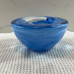 Elegant Blue Glass Bowl